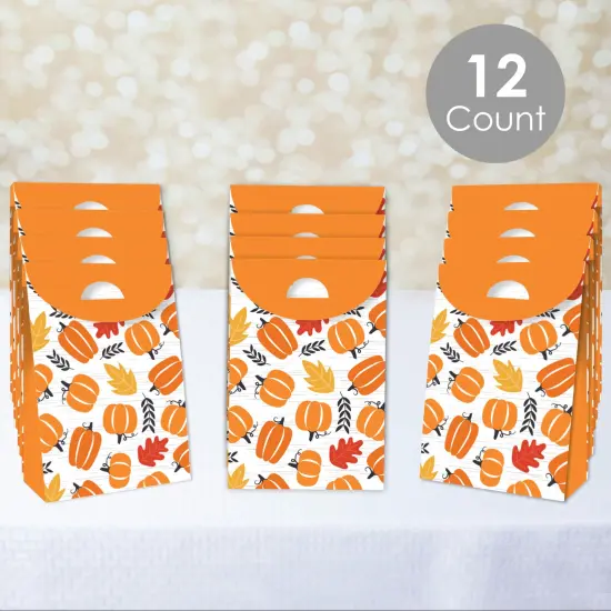 Big Dot of Happiness Fall Pumpkin - Halloween or Thanksgiving Gift Favor Bags - Party Goodie Boxes - Set of 12 {3}