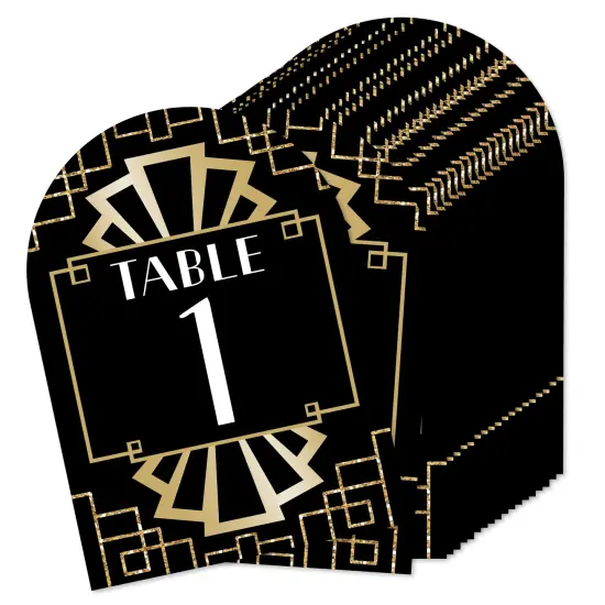 Big Dot of Happiness Roaring 20&rsquo;s - 1920s Art Deco Jazz Party Double-Sided 5 x 7 inches Cards - Table Numbers - 1-20 {1}