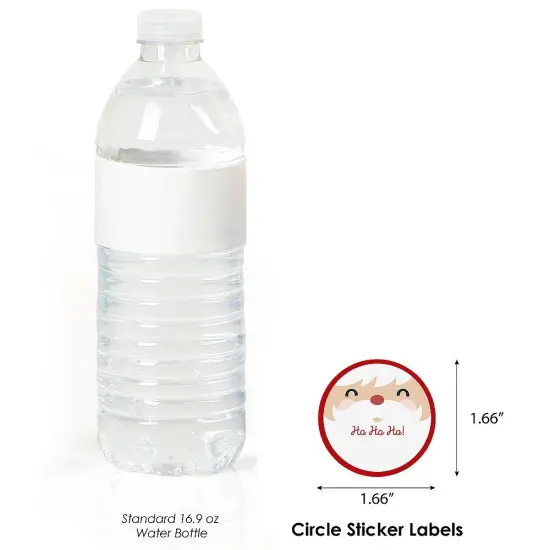 Big Dot of Happiness Jolly Santa Claus - Christmas Party Circle Sticker Labels - 24 Count {4}