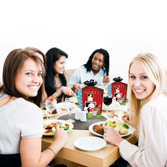 Big Dot of Happiness Farm Animals - Table Decorations - Barnyard Baby Shower or Birthday Party Fold and Flare Centerpieces - 10 Count {7}