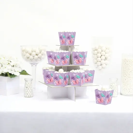 Big Dot of Happiness Beautiful Butterfly - Party Mini Favor Boxes - Floral Baby Shower or Birthday Party Treat Candy Boxes - Set of 12 {3}