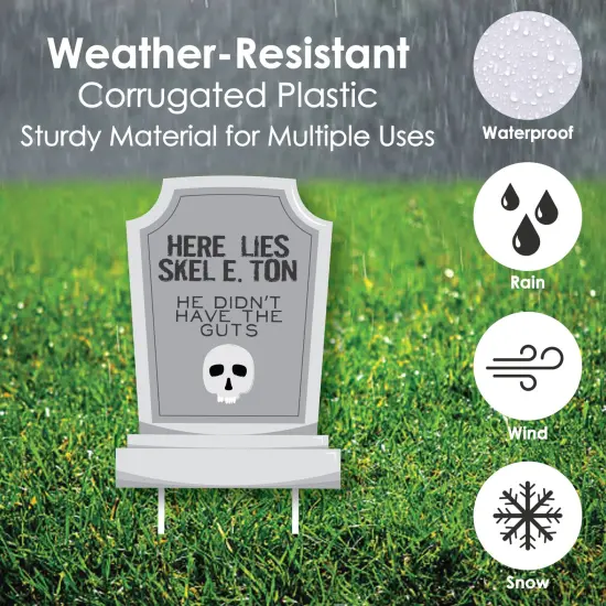 Big Dot of Happiness Graveyard Tombstones - Yard Sign and Outdoor Lawn Decorations - Halloween Party Yard Signs - Set of 8 {4}