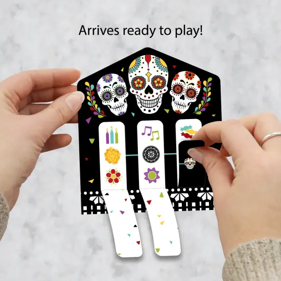 Big Dot of Happiness Day of the Dead - Halloween Sugar Skull Party Game Pickle Cards - Pull Tabs 3-in-a-Row - 12 Ct {3}