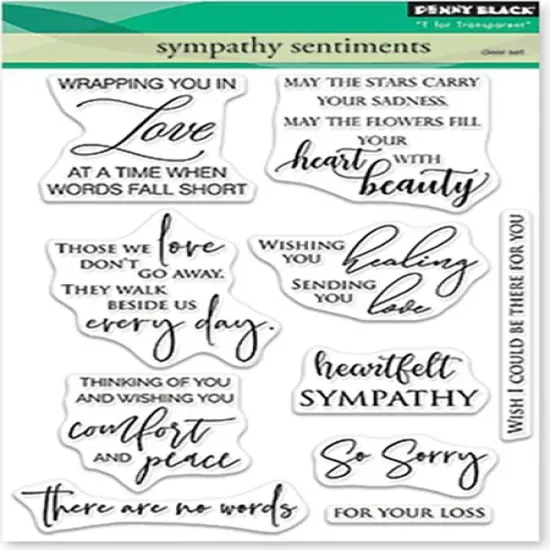 Penny Black Clear Stamps-Sympathy Sentiments 5"X6.5" {1}