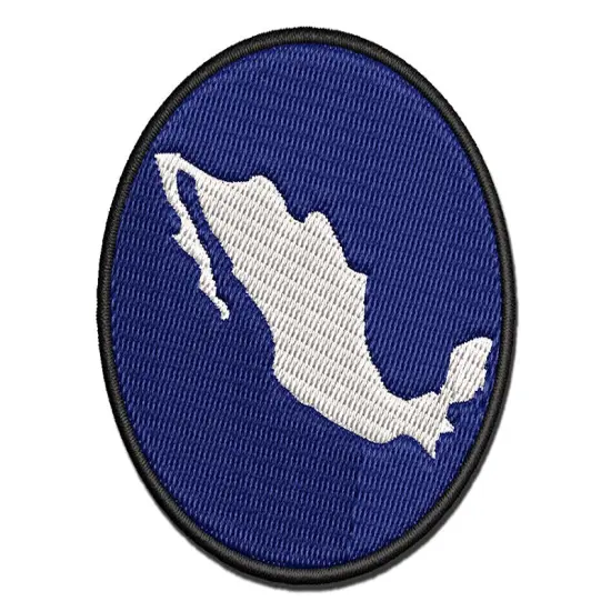 Mexico Country Solid Multi-Color Embroidered Iron-On or Hook & Loop Patch Applique {1}