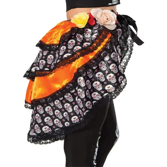 Day Of The Dead Tie On Bustle Costume Accessory {1}