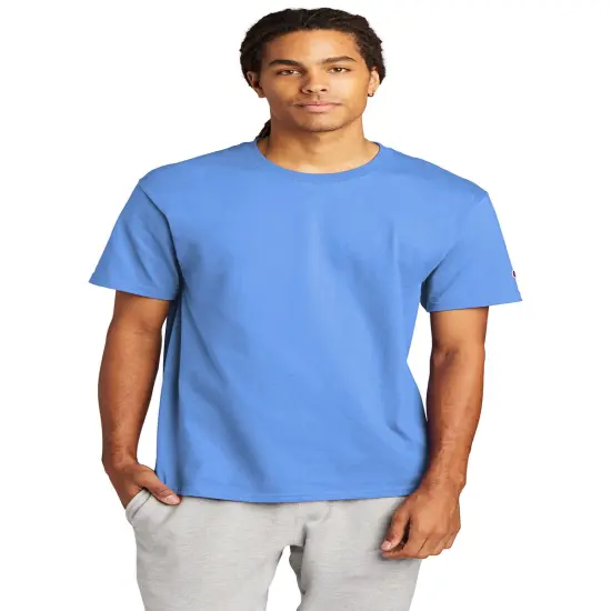 Champion &reg; Heritage Jersey Crew Neck Short Sleeve Tee Shirt For Adult Light blue {1}