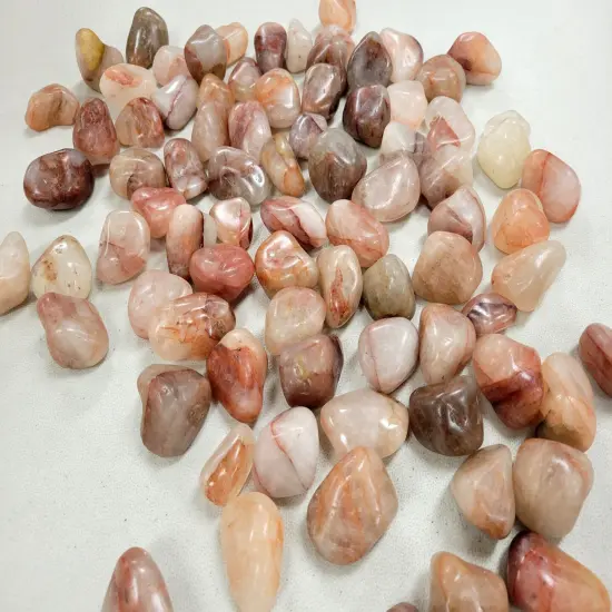 Tumbled Fire Quartz Crystal Stones From Madagascar {5}