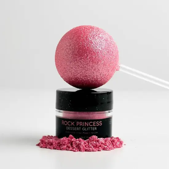 Shine Dessert Glitter: "Rock Princess" - Hot Pink Edible Dessert Glitter {1}