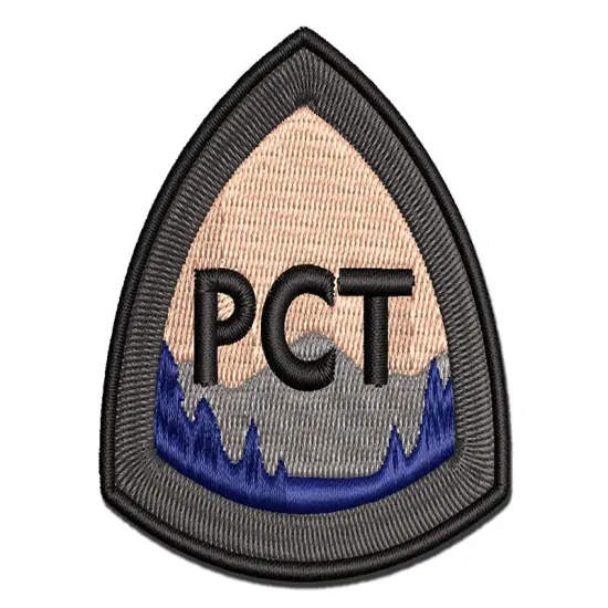 Pacific Crest Trail Hiking Triple Crown Multi-Color Embroidered Iron-On or Hook & Loop Patch Applique {1}