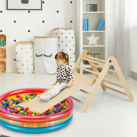 3-in-1 Triangular Climbing Toys For Toddlers-natural {1}