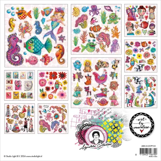 Art By Marlene Signature Collection Paper Pad 8"X8"-Nr. 133, Paper Elements Edition 2 {2}