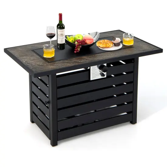 42 Inch 50000 Btu Propane Fire Pit Table With Ore Powder Surface {3}