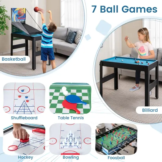 14-in-1 Combo Game Table Set Multi Game Table With Foosball {6}