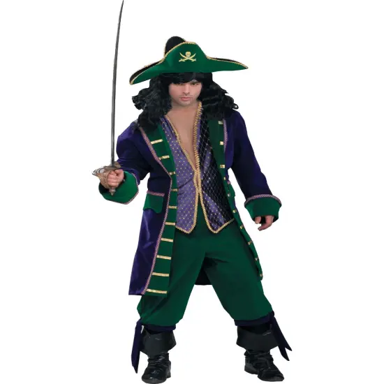 Mardi Gras Buccaneer Pirate Designer Men's Costume {1}