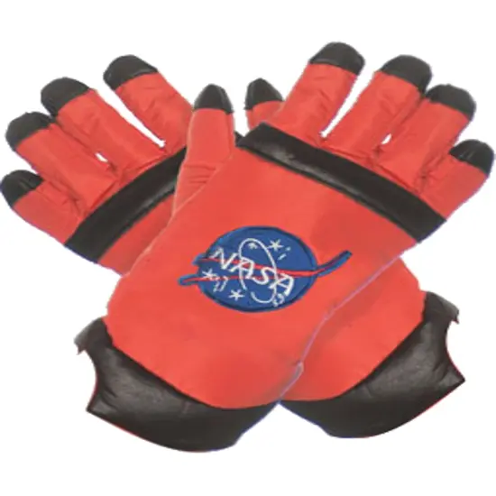 Child's Orange Astronaut Gloves Costume Accessory {1}