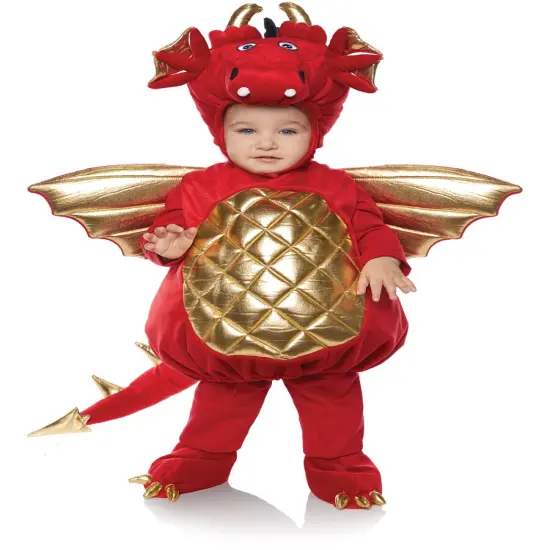 Belly Babies Plush Red Dragon Toddler Costume {1}