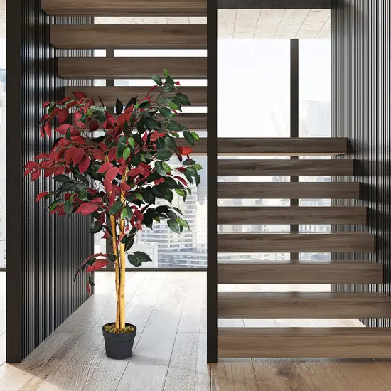 4-Feet Artificial Capensia Bush Indoor-Outdoor Leaves {3}