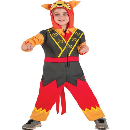 Child's Boys Blazion Yo-Kai Watch Fire Flame Beast Hooded Costume {1}