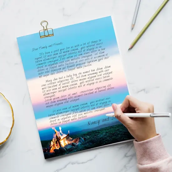 Great Papers! Bonfire with a View Letterhead, for Invitations, Announcements and Personal Messages, Printer Friendly 8.5" x 11", 50 Pack (2023030) {4}