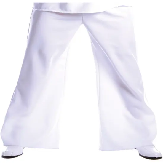 Men's White Bell Bottom Costume Pants {1}