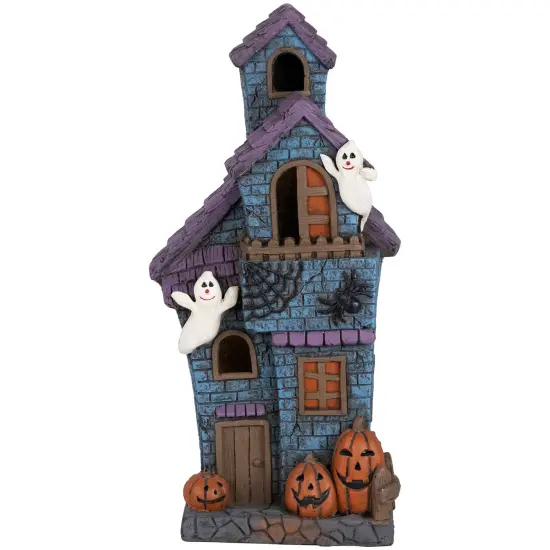 Northlight LED Lighted Haunted House with Ghosts Halloween Decoration - 22.75" Blue {3}