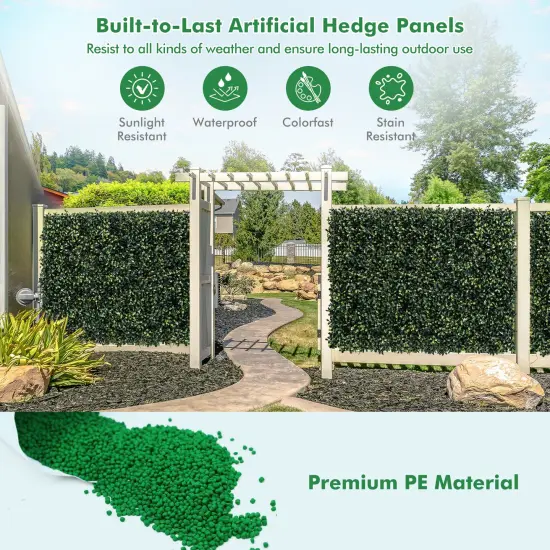 12 Pieces Artificial Peanut Leaf Hedges Panels {3}