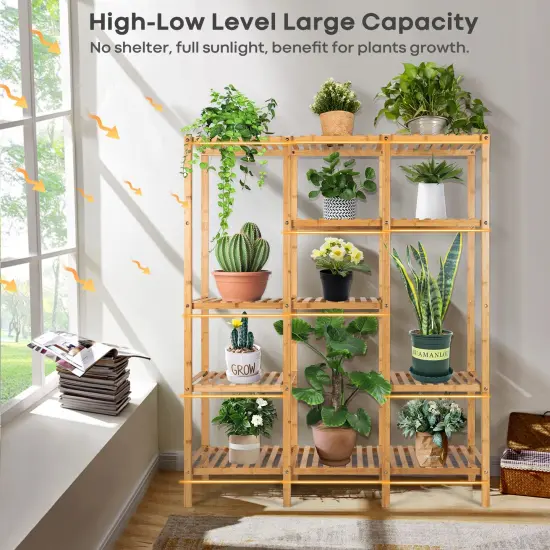 Multifunctional Bamboo Shelf Storage Organizer Rack {3}