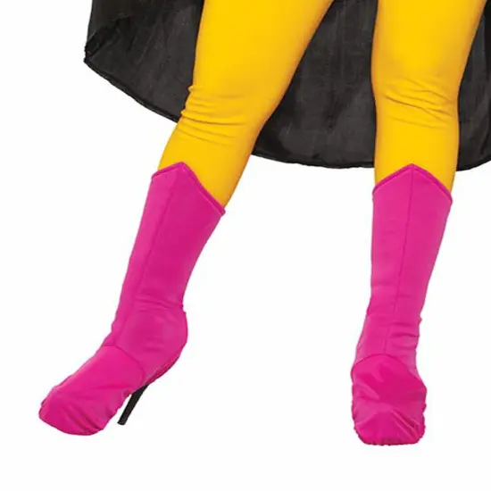 Adults Be Your Own Superhero Super Hero Pink Boot Tops Costume Accessory {1}