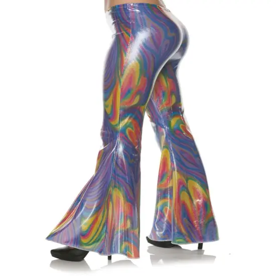 Women's 70s Swirl Bell Bottom Costume Pants {1}