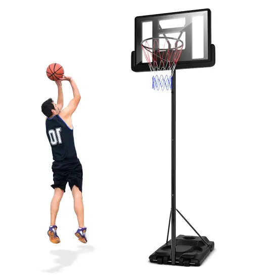 Height Adjustable Portable Shatterproof Backboard Basketball Hoop {4}