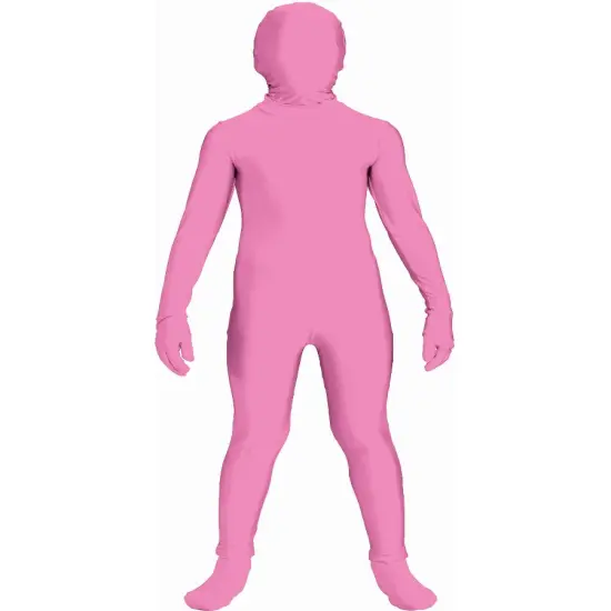 Childs Pink Full Body Jumpsuit I'm Invisible Disappearing Man Costume {1}