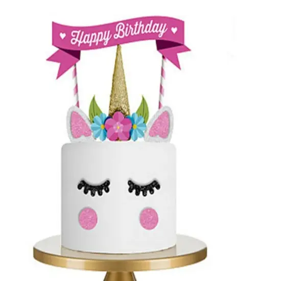 Handmade Unicorn Cake Topper - Cute Cupcake Decoration for Birthday Party {5}