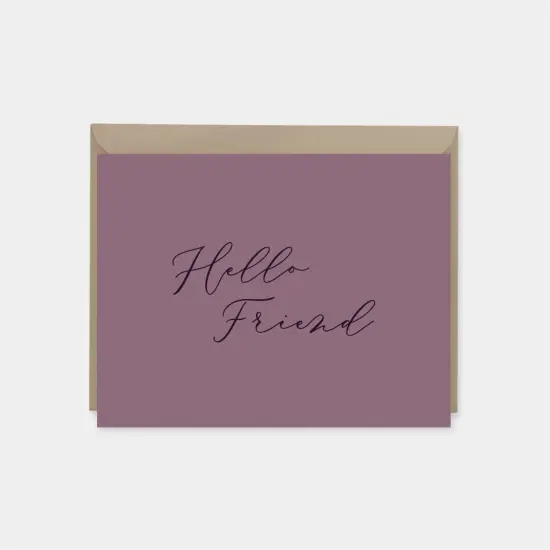 "Hello Friend" Card VII {1}