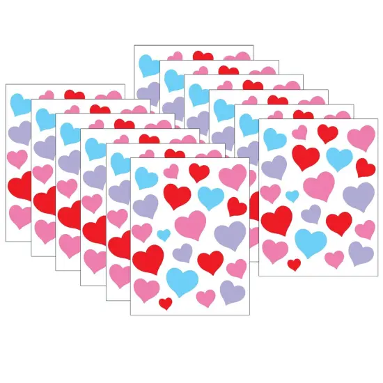 Charming Hearts Stickers, 120 Per Pack, 12 Packs {1}