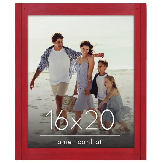 Americanflat Picture Frame - Rustic Picture Frame with Textured Engineered Wood, Shatter Resistant Glass and Easel Back - Horizontal and Vertical Display {1}