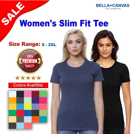 BELLA + CANVAS&reg; Women's Slim Fit Crewneck Short Sleeve Tee Asphalt {2}