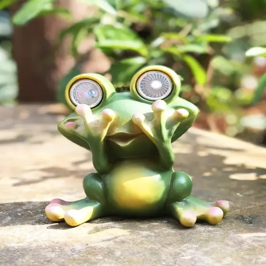 Solar Powered Frog Outdoor LED Garden Light Decor (SEE - NO) {3}