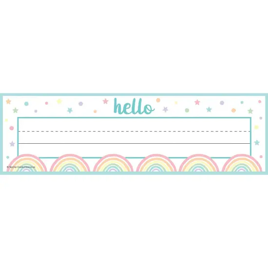 Pastel Pop Flat Name Plates, 36 Per Pack, 6 Packs {3}