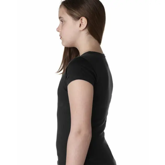 Next Level&reg; Girls Cotton Princess Crewneck Shortsleeve T-Shirt Hot pink {6}