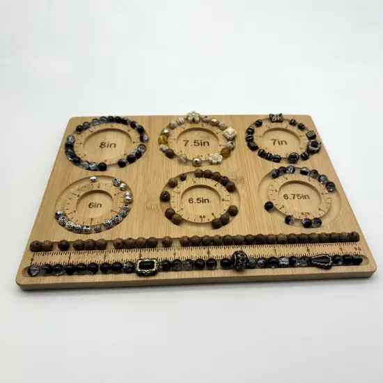 Bead Boards for Jewelry Making, Combi Bamboo Beading Board for Jewelry Bracelet Making, Beading Trays Jewelry Design Mats for Necklace, Bracelet, DIY Design-small {4}