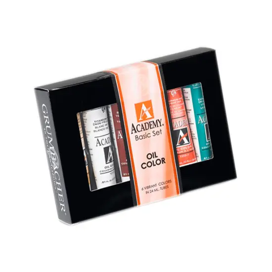Grumbacher&reg; Academy&reg; Oil 6 Color Basic Set, 24 ml. {1}