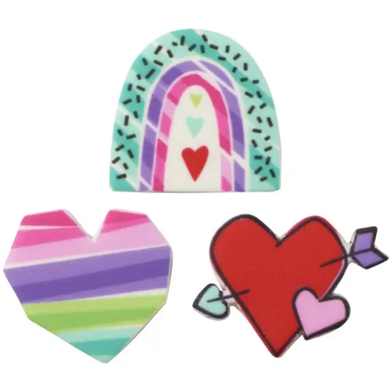 Rainbow Love Sweet D&eacute;cor&reg; Edible Decorations 12ct {1}