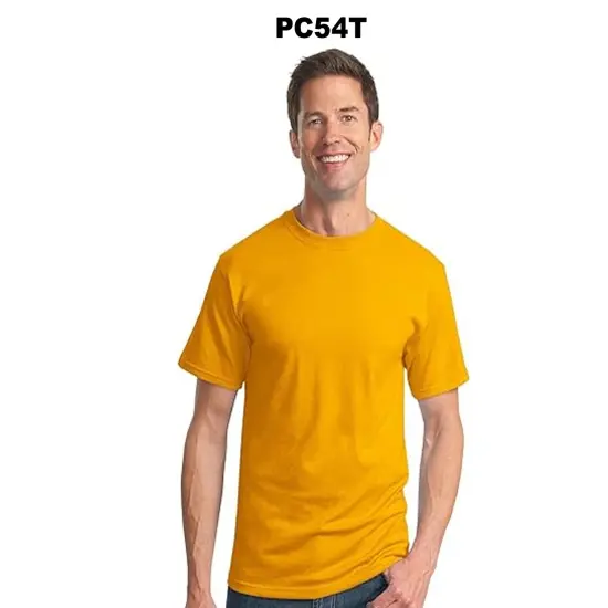 Port & Company&reg; Tall Core Crew Neck Short Sleeve Cotton Tee Shirt Dark hthr grey {3}