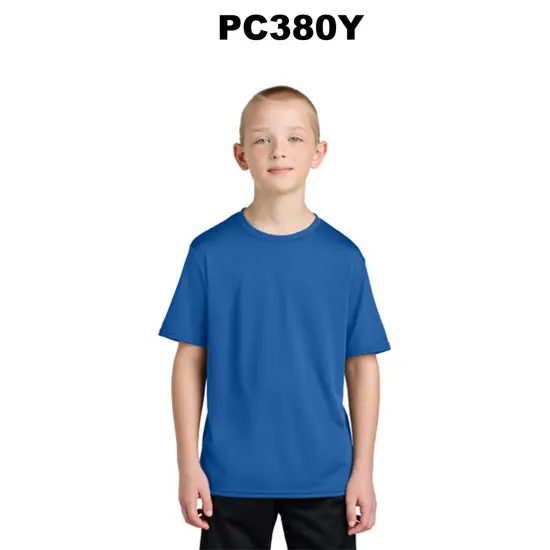 Port & Company&reg; Youth Performance Crew Neck Short Sleeve Tee Silver {3}