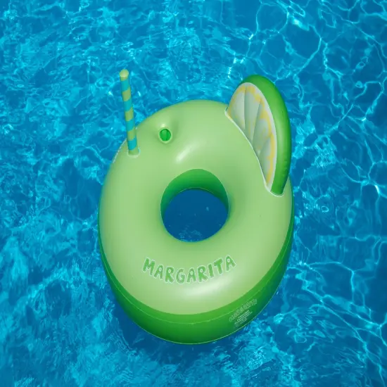 Swim Central Inflatable Margarita Lime Wedge Swimming Pool Float - 41" - Green {4}