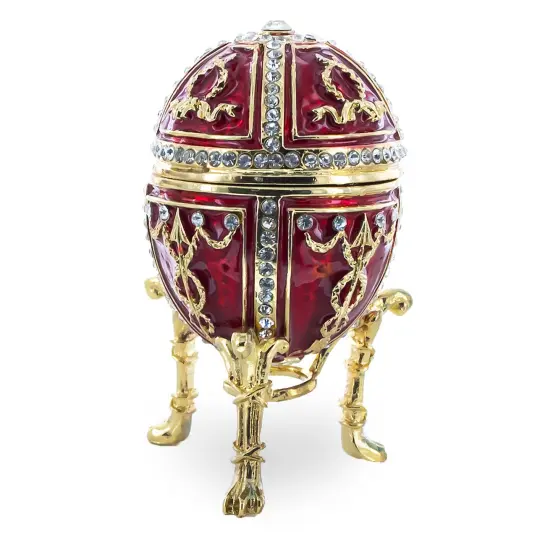 1895 Rosebud Royal Imperial Easter Egg with Clock Surprise {3}