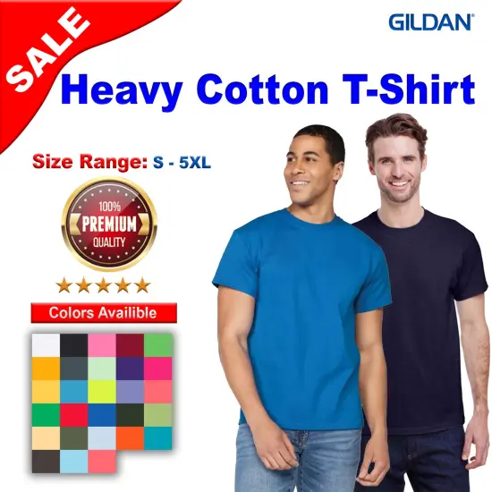 Gildan&reg; Heavy Cotton Crewneck Short Sleeve T-Shirt Heat Radiant Orchid {3}