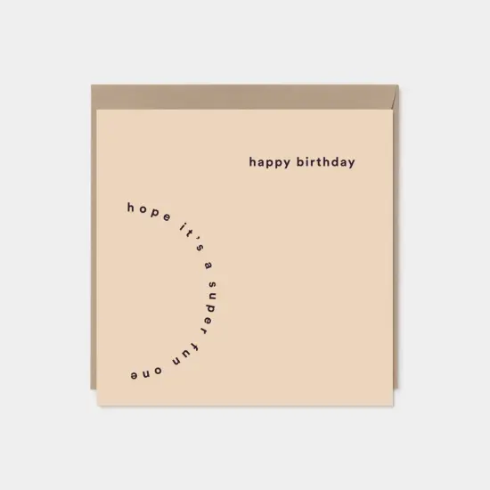 Modern Happy Birthday Card, Typographic {5}