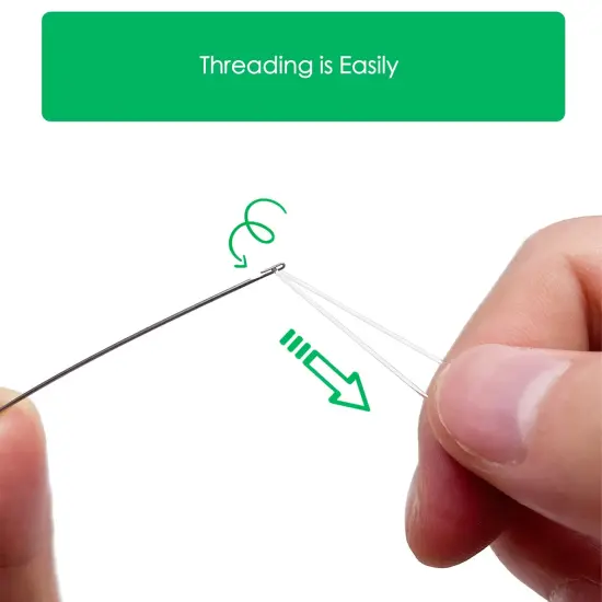 4 Pieces Beading Needles - 6.7 inches Clip-Style Beading Needles for Bead Spinner, 0.7mm Diameter, Efficient|Sturdy Beading Needles for Jewelry Making (4-Curved/0.7mm) {4}